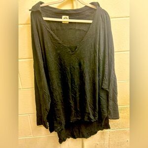 Woman’s we the free free people large black oversize shirt tunic